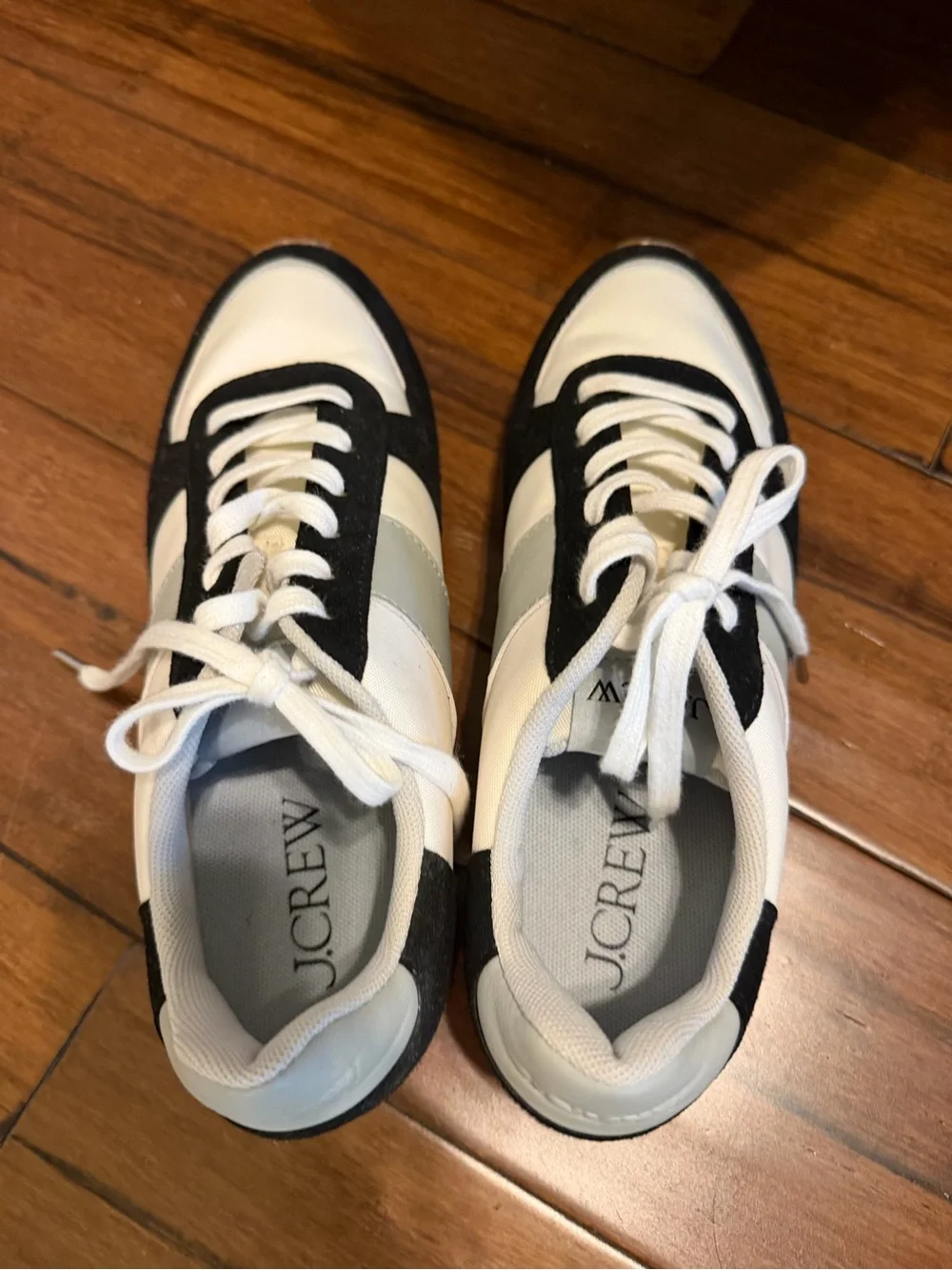J. Crew Black, White & Gray Retro Sneakers
